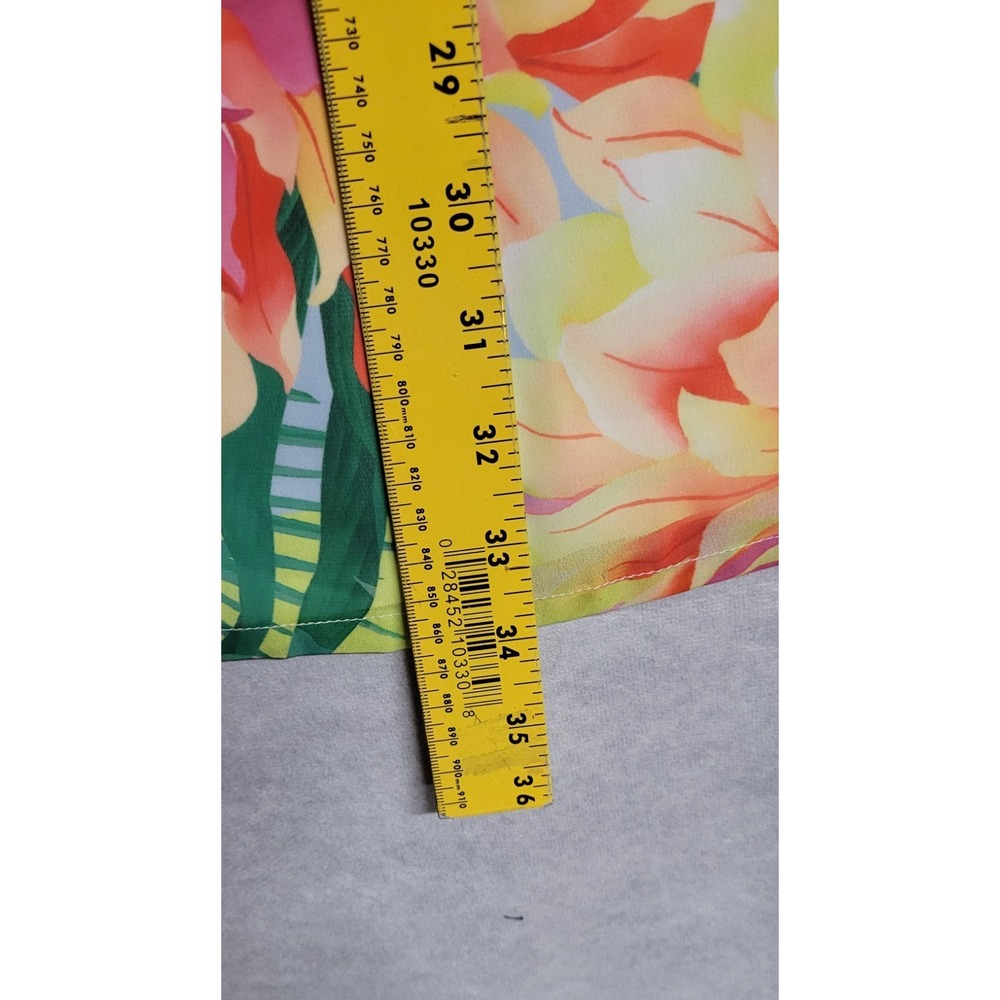 Multicolored Floral Print/Beads & Crystal Trim Ls Short Boston Proper Dress XS - Picture 8 of 9